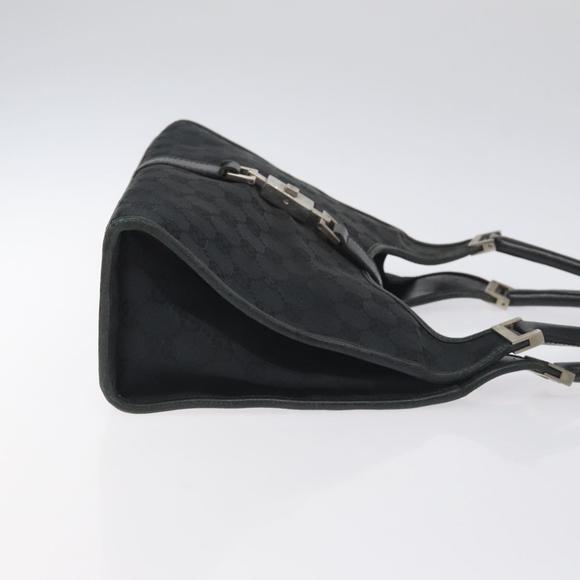 GUCCI GG Canvas Jackie Shoulder Bag Black Silver 002 1067 Auth yk18465 - Picture 4 of 16